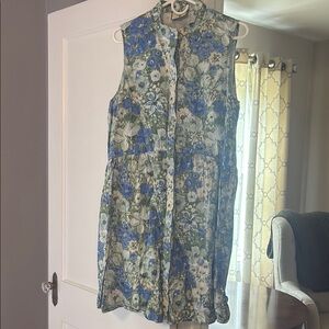 Tuckernuck Blue, White and Green Sleeveless Dress